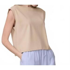 NEW BELLE D'AMOUR oversized loose fit tee in beige